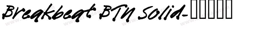 Breakbeat BTN Solid字体转换